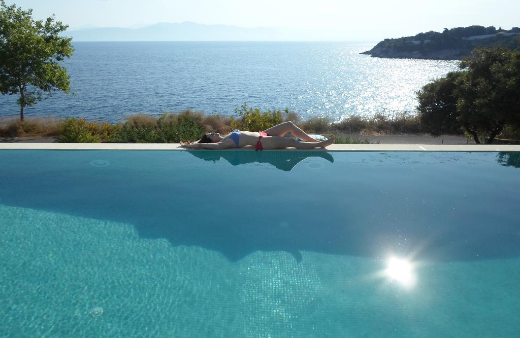 Villa Terra Del Nonno With Sea Views & Pool 가이오스 객실 사진